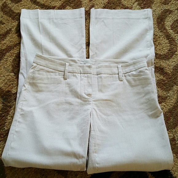 NY&C white and tan dress pants size 2P