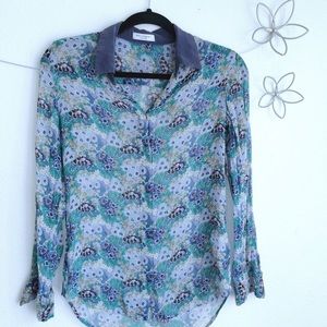 Equipment Femme Long sleeve sheer top