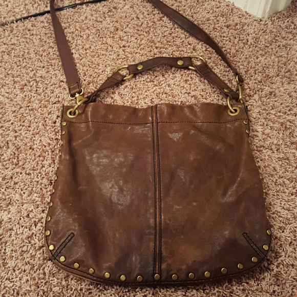 Brown leather FOSSIL crossbody