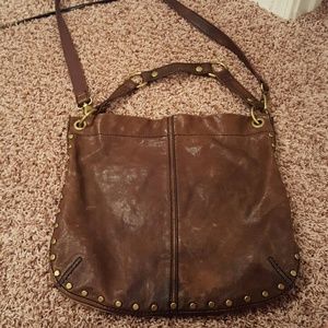 Brown leather FOSSIL crossbody