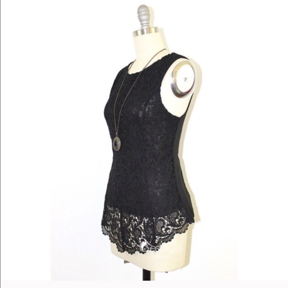 Black Lace Top - Picture 2 of 4