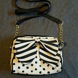 Cute Betsey Johnson polka dotted crossbody