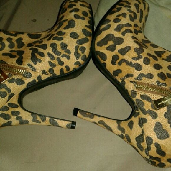 Leopard print boots