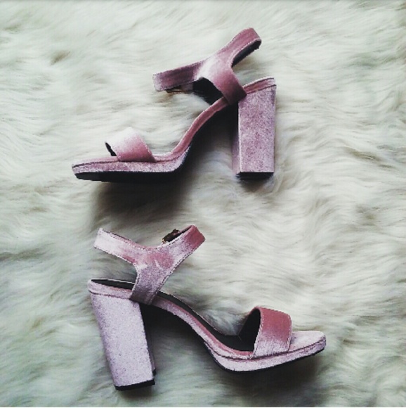 Strut! Shoes The Rosalina Blush Pink Velvet Heels Poshmark