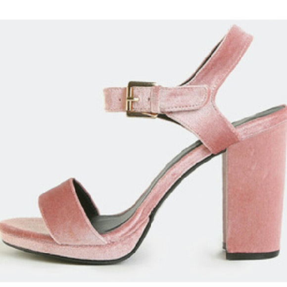 Strut! Shoes The Rosalina Blush Pink Velvet Heels Poshmark