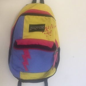 Fun Multi Colored Jansport Backback
