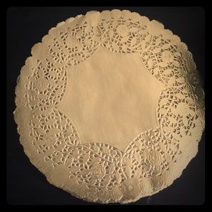 40- 12 Inch Gold Doilies