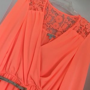 Gianni Bini Dresses - Beautiful neon belted dress! Gianni Bini Dresses - Beautiful neon belted dress!