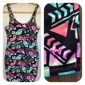 PINK VS cotton Aztec mini dress