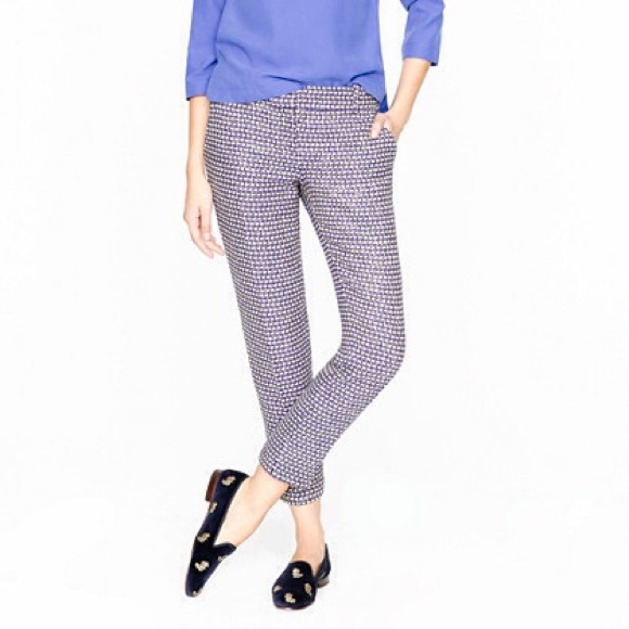 J. Crew Pants - J Crew Navy Tweed Cafe Capri Cropped Pants