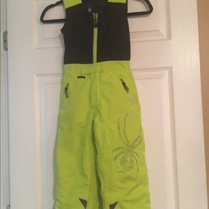 Spyder neon green snow pants