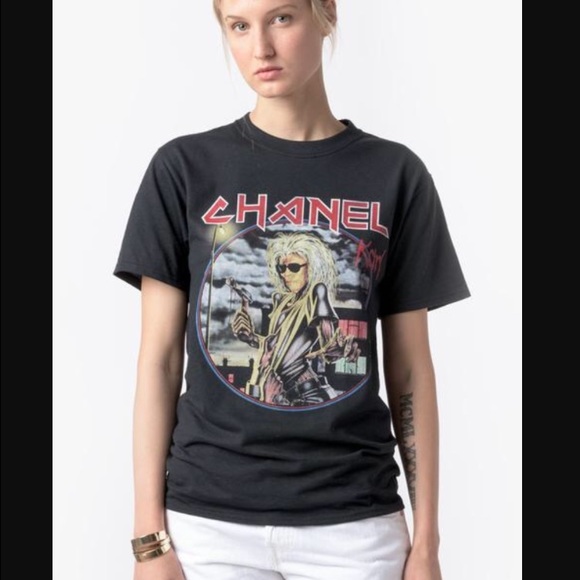 ‼️ CHANEL KARL LAGERFELD IRON MAIDEN TEE‼️ - Picture 3 of 4