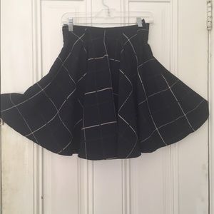 Zara high waisted plaid skirt