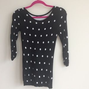 XS Polka Dot Preppy Sweater