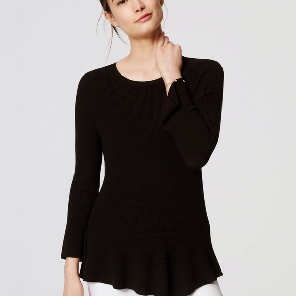 Peplum knitted sweater