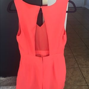 Coral Open Back Romper M