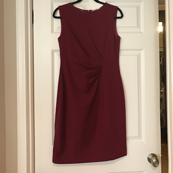 Burgundy Tahari dress.