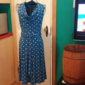 Ralf Lauren blue polka dot dress size 2