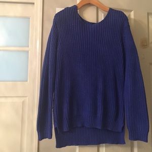 Royal blue cotton sweater