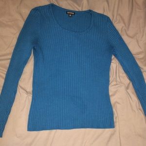 Teal blue- long sleeve shirt. Stretchy&comfy! EUC