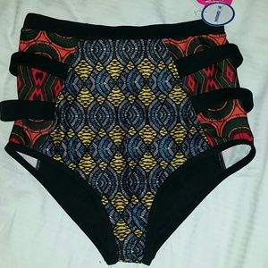 Multi Tribal Highwaisted Bikini Bottoms