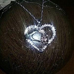 Mothers Palm Shaped Pendant Necklace