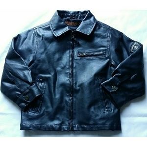 Little Boys Faux Leather Jacket