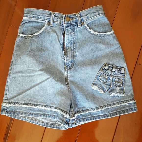 High rise jean  short