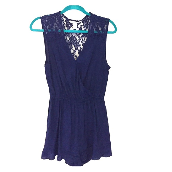 Navy Blue Romper