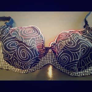 Freya black and pink lace bra NWOT