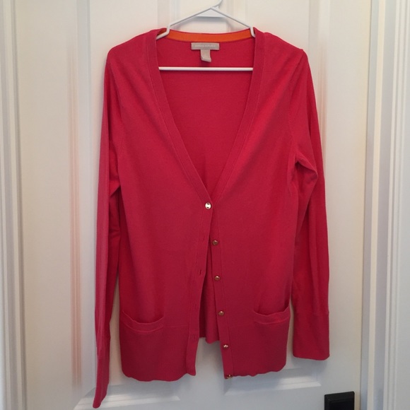 Coral Banana Republic Cardigan