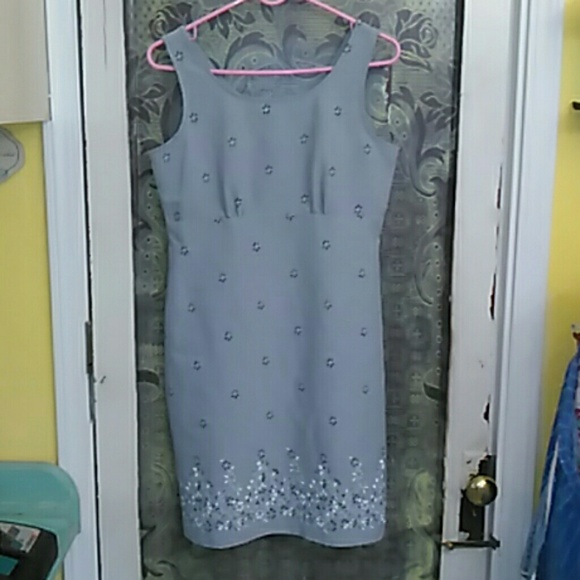 Grey dress with flowers