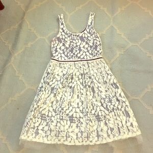 Sweet navy and lace dress from Anthropologie
