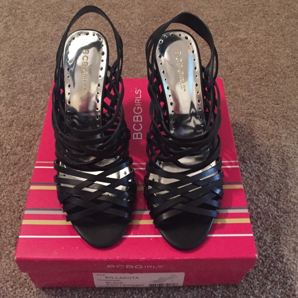 BCBG black heels, never worn