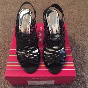 BCBG black heels, never worn