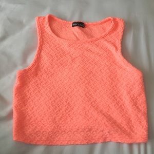 Neon orange crop top
