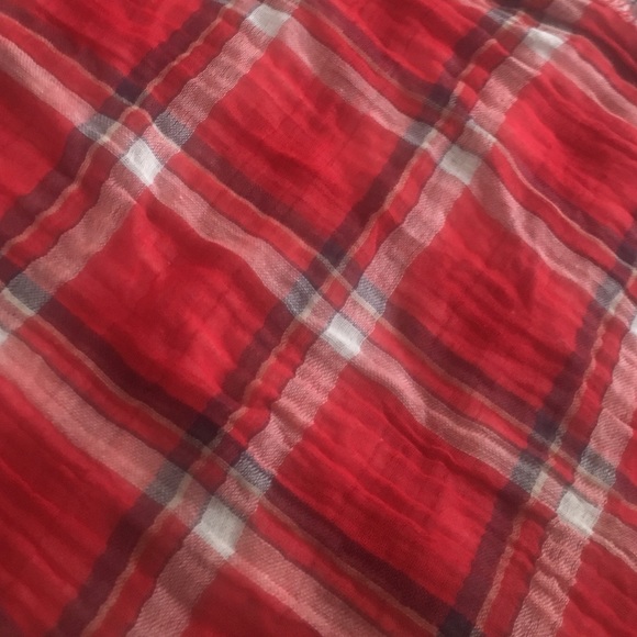 Plaid infinity scarf