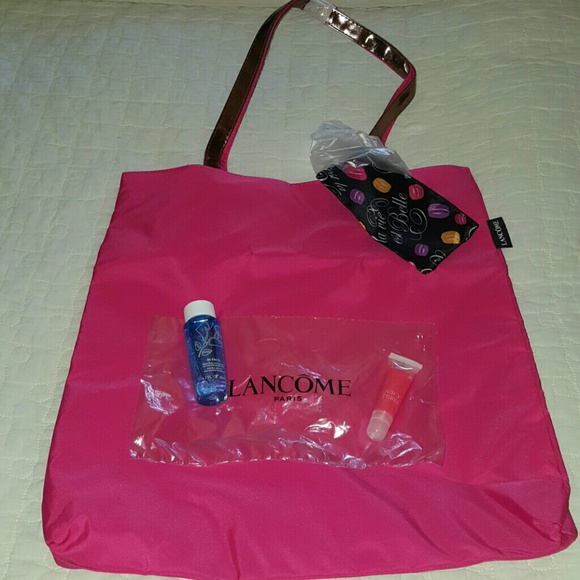 New lancome duffle bag with makeup