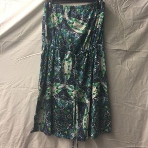 Geometric Strapless Dress