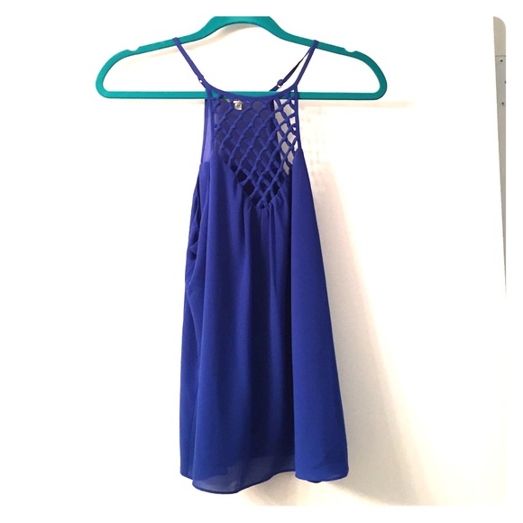 Royal Blue Naked Zebra tank top