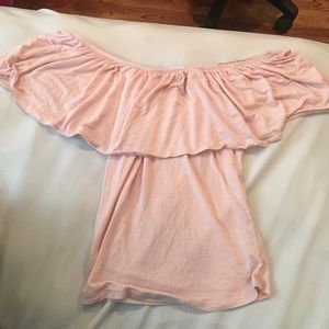 Pink Off-The-Shoulder top