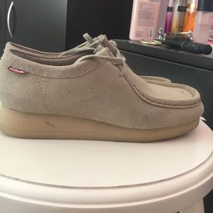 Clarks Walabees in Sand color