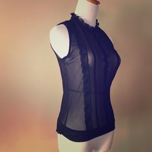 EUC Limited classy sheer sleeveless blouse size M