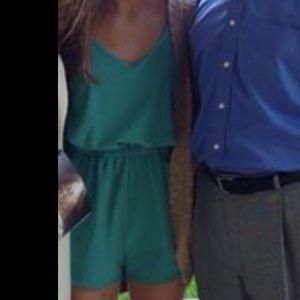 Spaghetti Strap Blue Romper