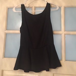 Black peplum top