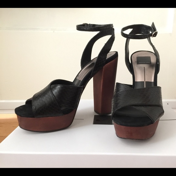 Dolce Vita Callista Black Snake Learher
