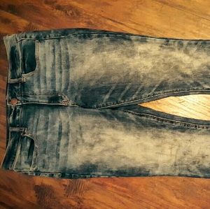 AMERICAN EAGLE OUTFITTERS HI RISE ACID WASH