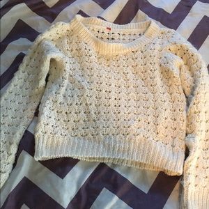 Cream, cropped sweater