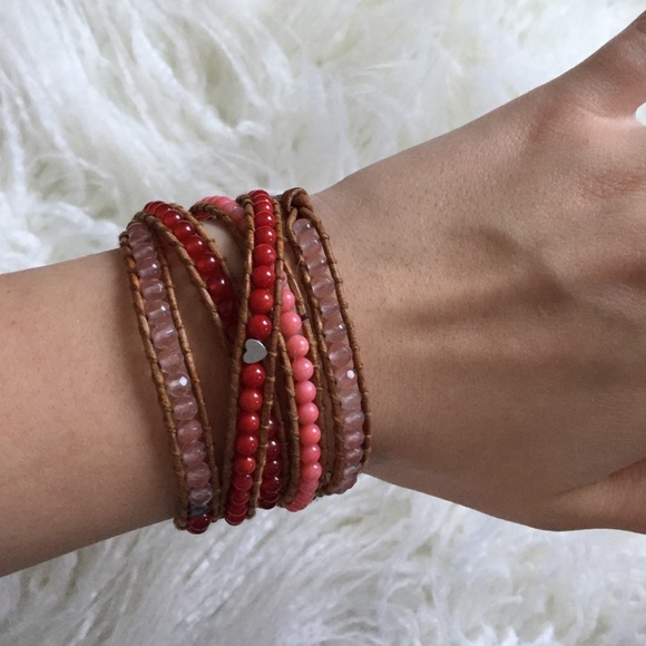 Chan Luu Jewelry - Chan Luu heart 5 wrap bracelet