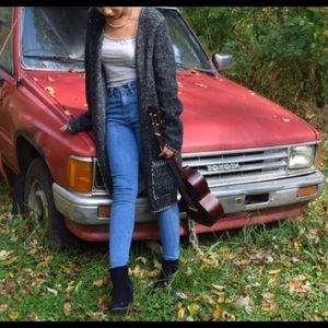 Cozy Grey Strenesse cardigan sweater